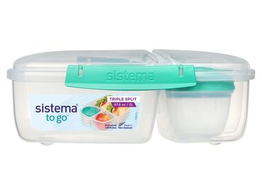 Sistema TO GO Trojkomorová krabička s nádobou na jogurt 2 l mätová