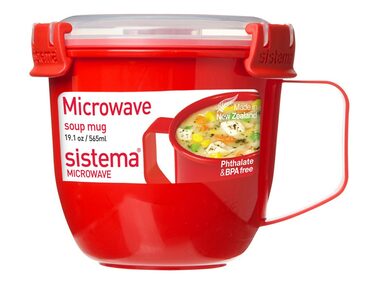 Sistema Microwave Hrnček na polievku 565 ml červená