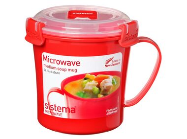 Sistema Microwave Hrnček na polievku 656 ml červená