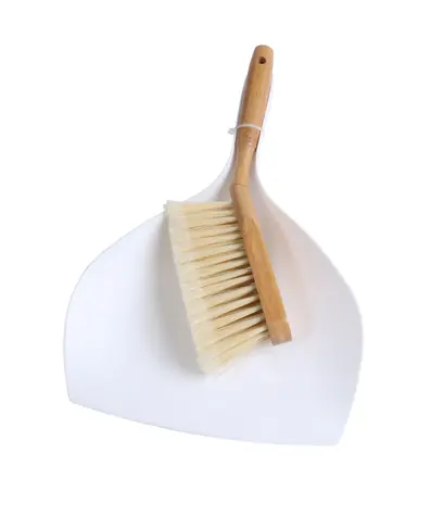 Thema Lux TP10 Zmetáčik s lopatkou / Bambus / polypropylén / hnedo-biela