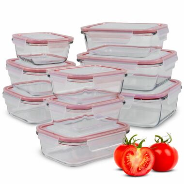 Classbach FHD 4011 G Sada dóz na potraviny 9 ks / 1x 1.52l & 1x 1.04l & 2x 0.68l & 2x 0.52l & 2x 0.41l & 1x 0.37l / sklo