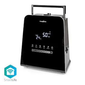 Nedis Zvlhčovač SmartLife čierna / 110 W / 5.5 l / Vlhkomer / Časovač / Diaľkové ovládanie / Nočný režim 