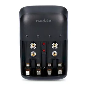 Nedis BACH07 NiMH nabíjačka / 500 mA / 1.2 / 9 V DC / 0.5 AA / AA & AAA 
