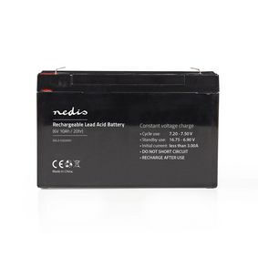 Nedis Dobíjací olovený akumulátor / Olovené / Dobíjací / 6 V / 10000 mAh