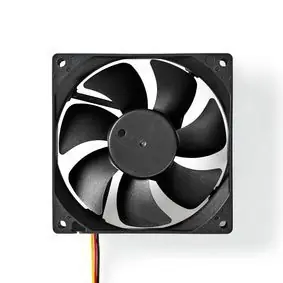 Nedis DCFAN9225BK čierna / Ventilátor / DC / 92 mm / 3-Pin / 26.7 dBA 