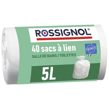 Rossignol Bagy 99135 biele / Vrecká do koša 5 L / balenie 40 ks / 14 µm