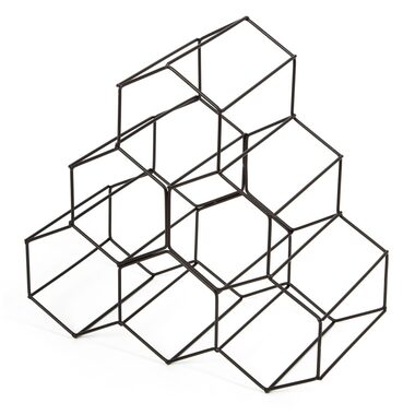 Compactor Hexagon Stojan na víno pre 6 fliaš matná oceľ / 28x28x14.5 cm