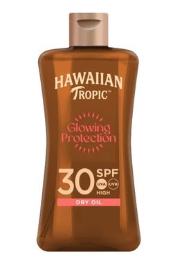 Hawaiian Tropic Glowing Protection Dry Oil SPF30 100ml / Suchý opaľovací olej / cestovná veľkosť