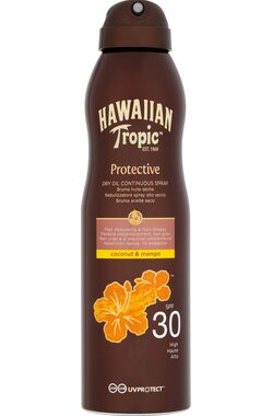 Hawaiian Tropic Protective Dry Oil Continuous Spray SPF 30 177 ml / Opaľovací sprej