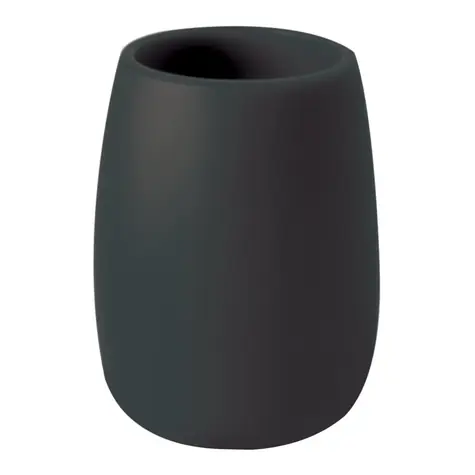 Spirella Sven kelímok na kefky čierny / polyresin