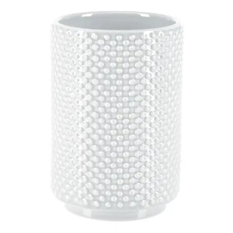 Spirella MERO kelímok na zubné kefky biely / keramika