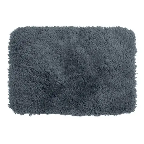 Spirella HIGHLAND kúpeľňová predložka vysoký vlas 55 x 65 cm tmavo šedá / mikrovlákno 