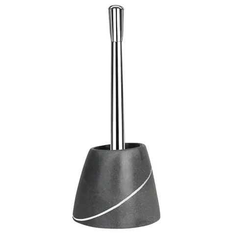 Spirella ETNA WC kefa so šedou polyresinovou nádobou / kamenný vzhľad