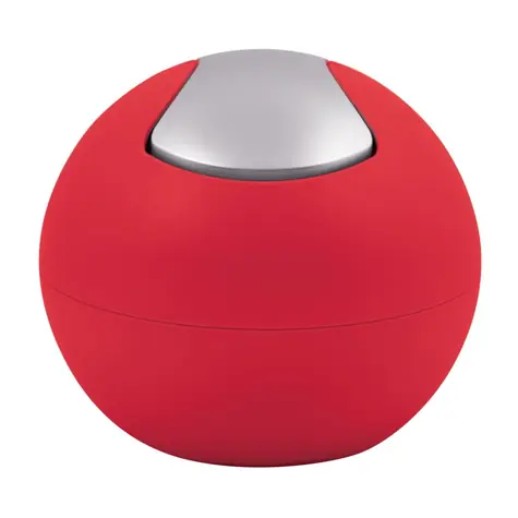 Spirella BOWL MATT mini výklopný odpadkový kôš 1 L matný červený/plast