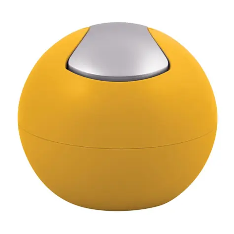 Spirella BOWL MATT mini výklopný odpadkový kôš 1 L matný šafranovo žltý / plast