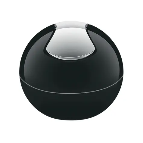 Spirella BOWL mini výklopný odpadkový kôš 1 L čierny / plast