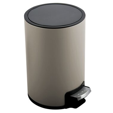 Spirella RIKU Pedálový odpadkový kôš 5 L šedohnedá / oceľ