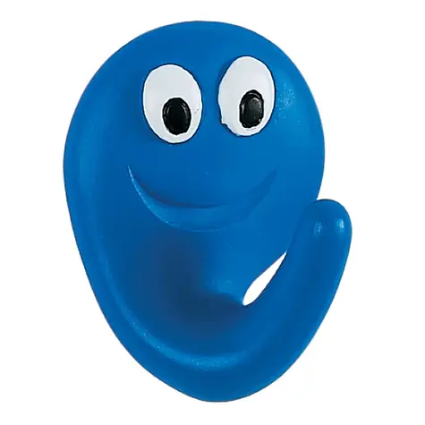 Spirella Smile detský háčik modrý / polyresin / samolepiaci / 40 x 50 mm