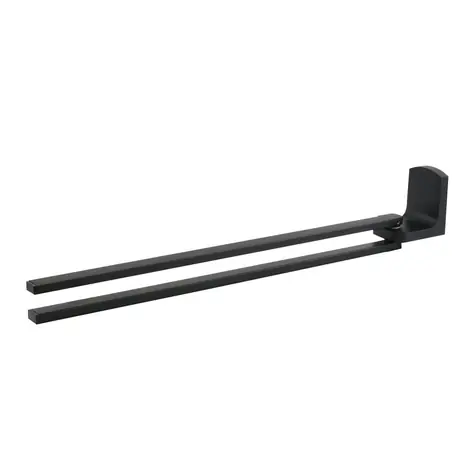 Spirella TAKU dvojitý nástenný držiak na uteráky matná čierna / oceľ / 39 cm
