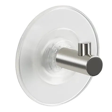 Spirella SUKI háčik s prísavkou priehľadný / PVC / nerez oceľ / 60 mm