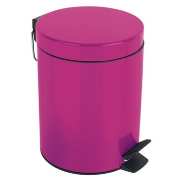 Spirella SYDNEY pedálový odpadkový kôš 3 L tmavo ružová / oceľ