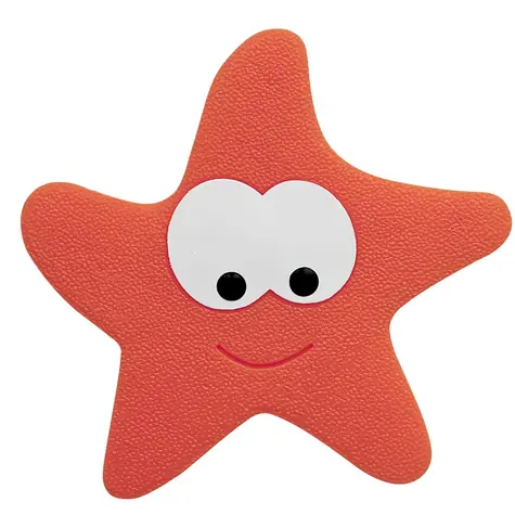 Spirella protišmykové prísavky v tvare hviezdice červená / PVC / 5 ks