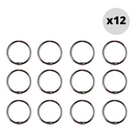 Spirella RINGO SMALL sada 12 ks krúžkov na sprchové závesy medená / kov / priemer 4 cm