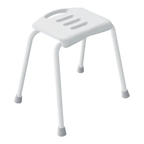 Spirella SITZ sedátko do sprchy bielej / oceľ / 48 cm / do 130 kg