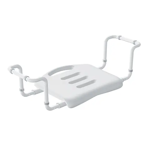 Spirella sedátko do vane nastaviteľné biele / hliník / 50-65 cm