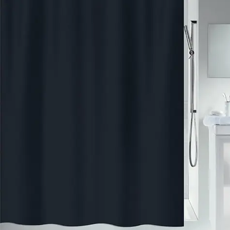 Spirella Primo sprchový záves 180 x 200 cm čierny/polyester