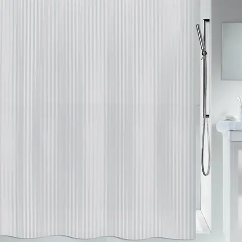 Spirella TWILL sprchový záves 180 x 200 cm biely / PEVA