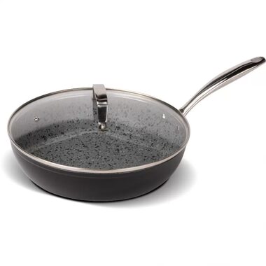 Lamart Panvica s pokrievkou Granit / 28 cm / hliník / šedá