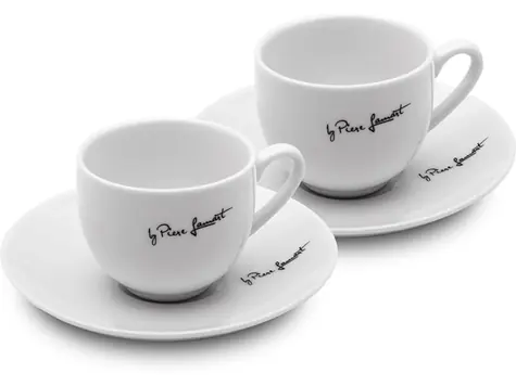 Lamart Kaffe Sada Šálka+ Podšálka 2+2ks 90ml biela / porcelán