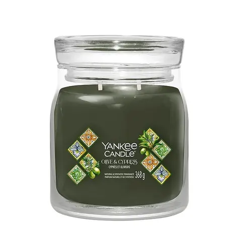 Yankee Candle Olive & Cypress Signature stredná