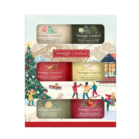 Yankee Candle darčeková sada 6 sklenených votívnych sviečok 2025