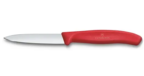 VICTORINOX Swiss Classic Kuchynský nôž 8 cm červená / rovné ostrie 