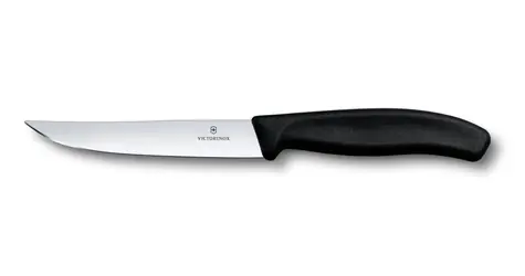 VICTORINOX Swiss Classic Nôž na steak 12 cm čierna / rovné ostrie 