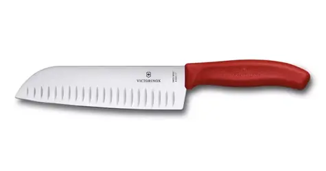 VICTORINOX Swiss Classic Nôž Santoku 17 cm červená
