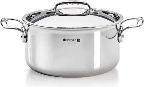 De Buyer Affinity Hrniec s pokrievkou 20 cm / 3 l / nerezová oceľ
