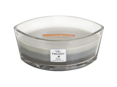 Woodwick Trilogy Warm Woods Elipsa 453.6g - sviečka loď / doba horenia: až 40 h