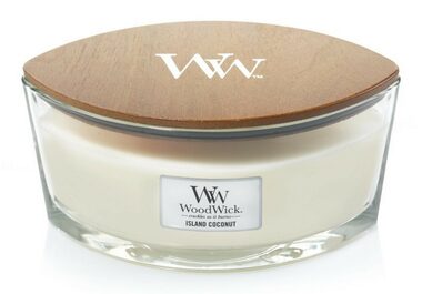 WoodWick Island Coconut Elipsa 453.6g - sviečka loď / doba horenia: až 40 h
