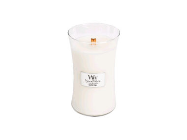 Woodwick White Teak 609.5g - váza veľká / doba horenia: až 120 h