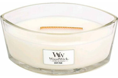 WoodWick White Teak Elipsa 453.6g - sviečka loď / doba horenia: až 40 h