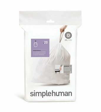 Simplehuman Vrecká do odpadkového koša 20 L typ D / zaťahovacie / 20 ks v balení