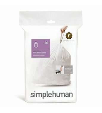 Simplehuman Vrecká do odpadkového koša 25 L typ F / zaťahovacie / 20 ks v balení