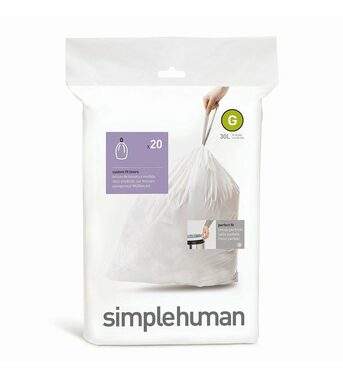 Simplehuman Vrecká do odpadkového koša 30 L typ G / zaťahovacie / 20 ks v balení