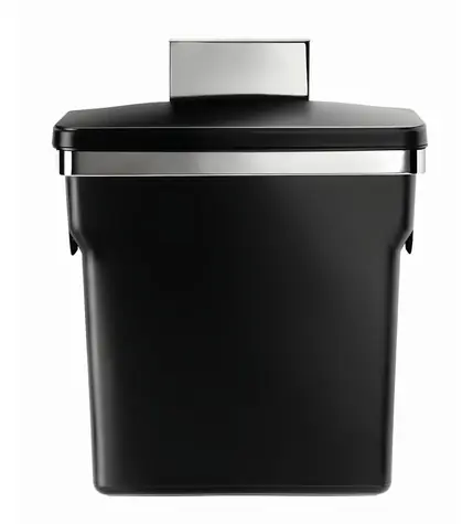 Simplehuman Vstavaný odpadkový kôš – 10 l / chrómovaná oceľ / plastové vedro