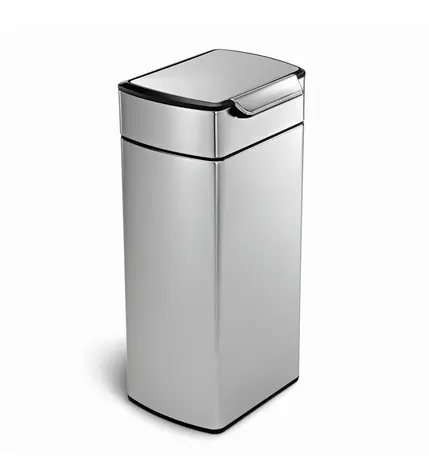 Simplehuman Dotykový odpadkový kôš – 30 l / hranatý / matná nerez oceľ / FPP