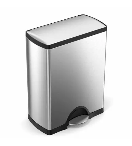 Simplehuman Odpadkový kôš na triedený odpad / 30 / 16 l / obdĺžnikový / matná oceľ / FPP