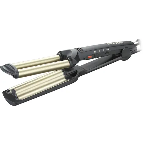 Babyliss C260E / kulma na vlasy / dvojité valce 15 mm / 3 teploty až 200 ° C / zlatá-čierna